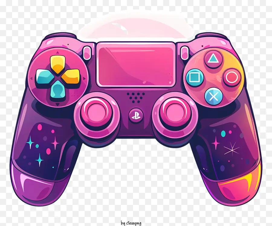 геймпад，Розовый контроллер видеоигр PNG