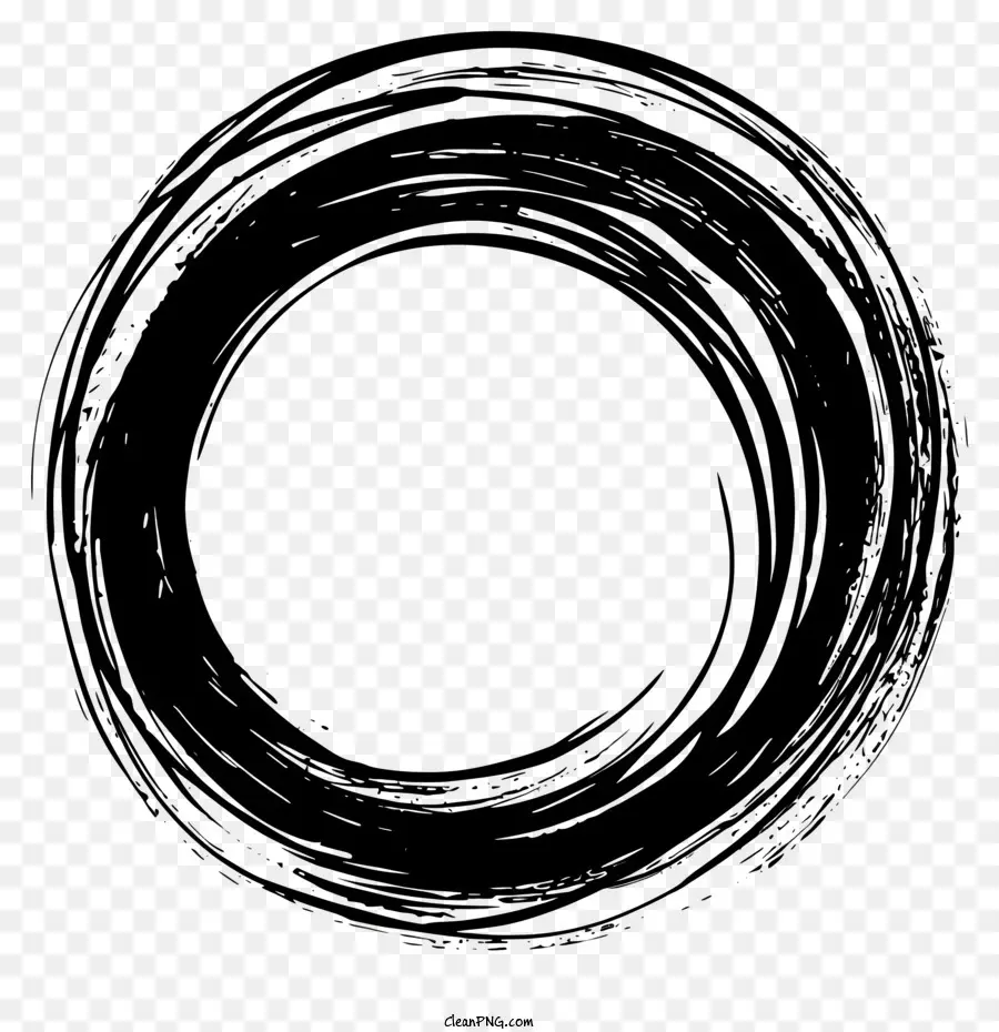 черный маркерный круг，черный круг PNG