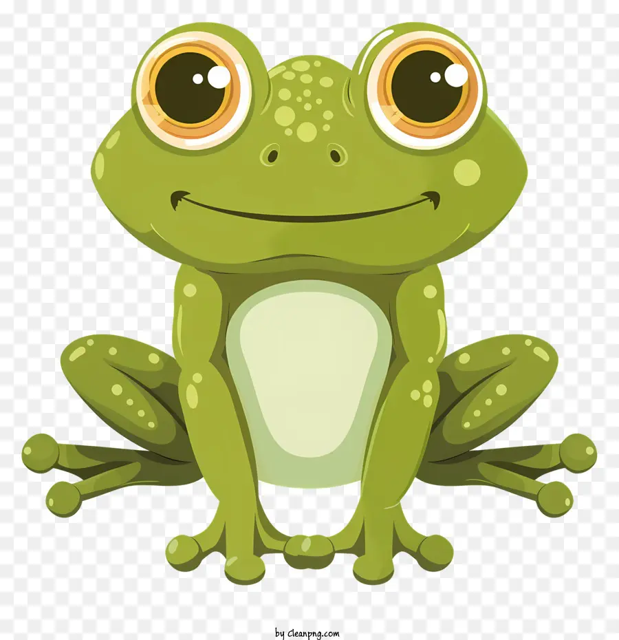 мультфильм лягушка，большие глаза PNG