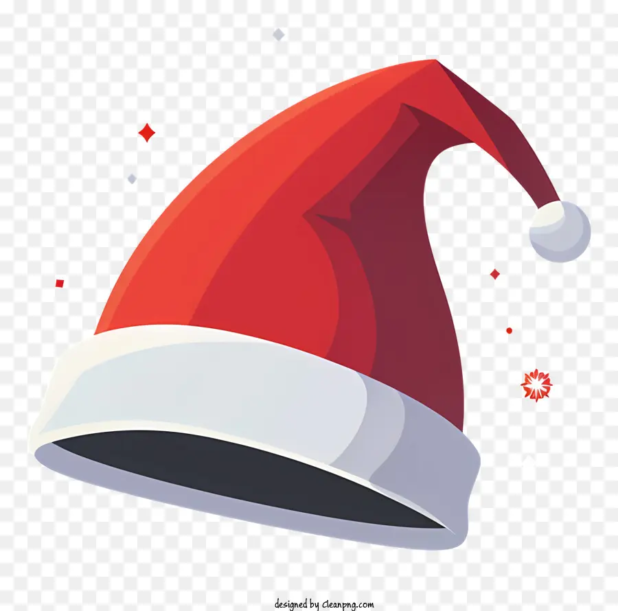 Санта Клауса Шляпа，красный и белый PNG