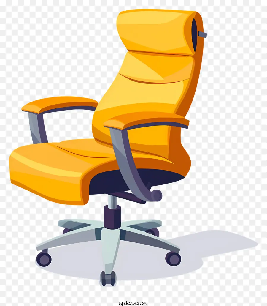 офисное кресло，желтый стул PNG