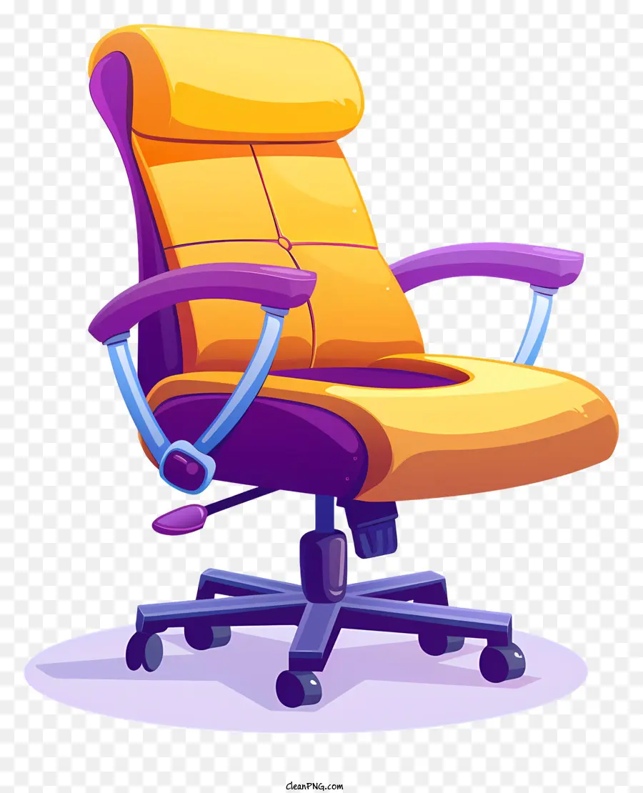 офисное кресло，желтый PNG