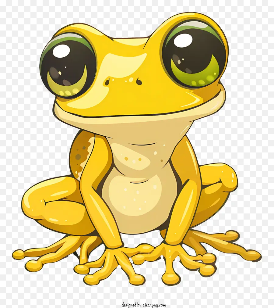 мультфильм лягушка，Желтая лягушка PNG