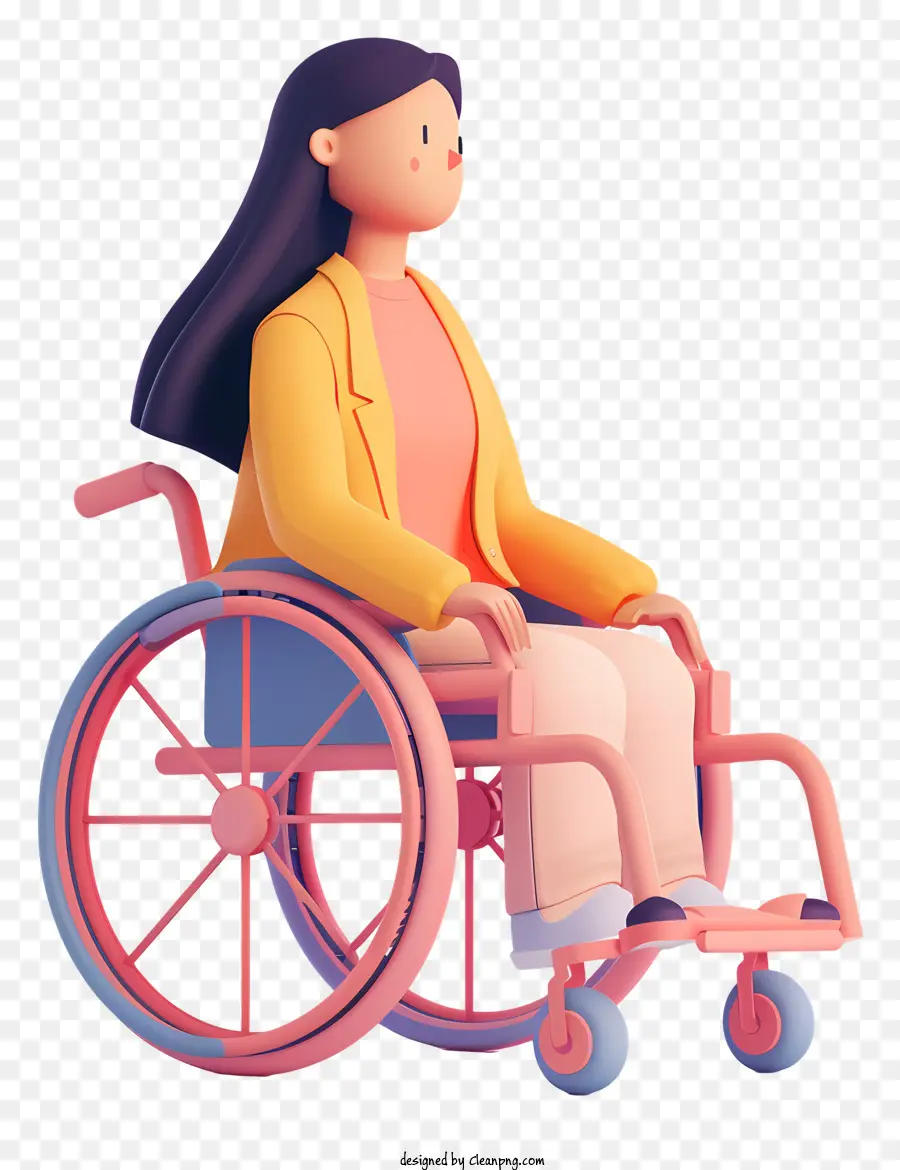 Девушка в инвалидной коляске，Женщина PNG