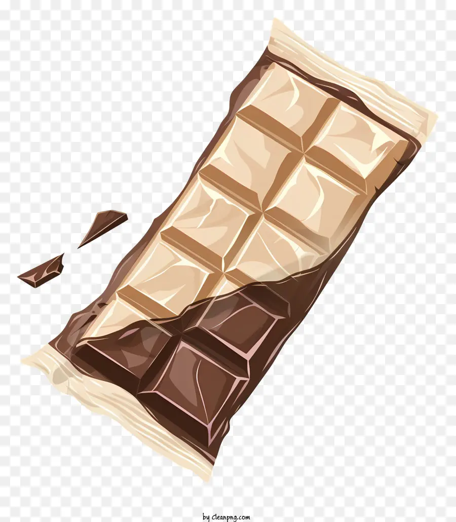 шоколадный батончик，черный фон PNG