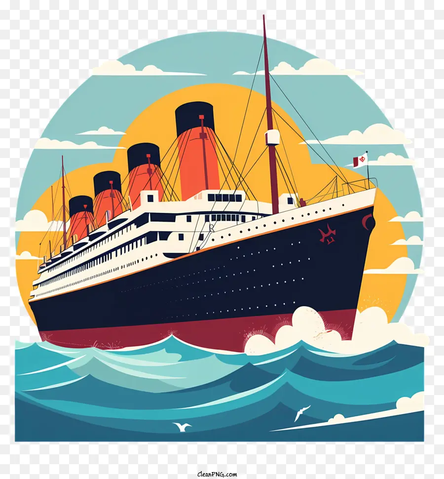 День памяти Титаника，Океанский лайнер PNG