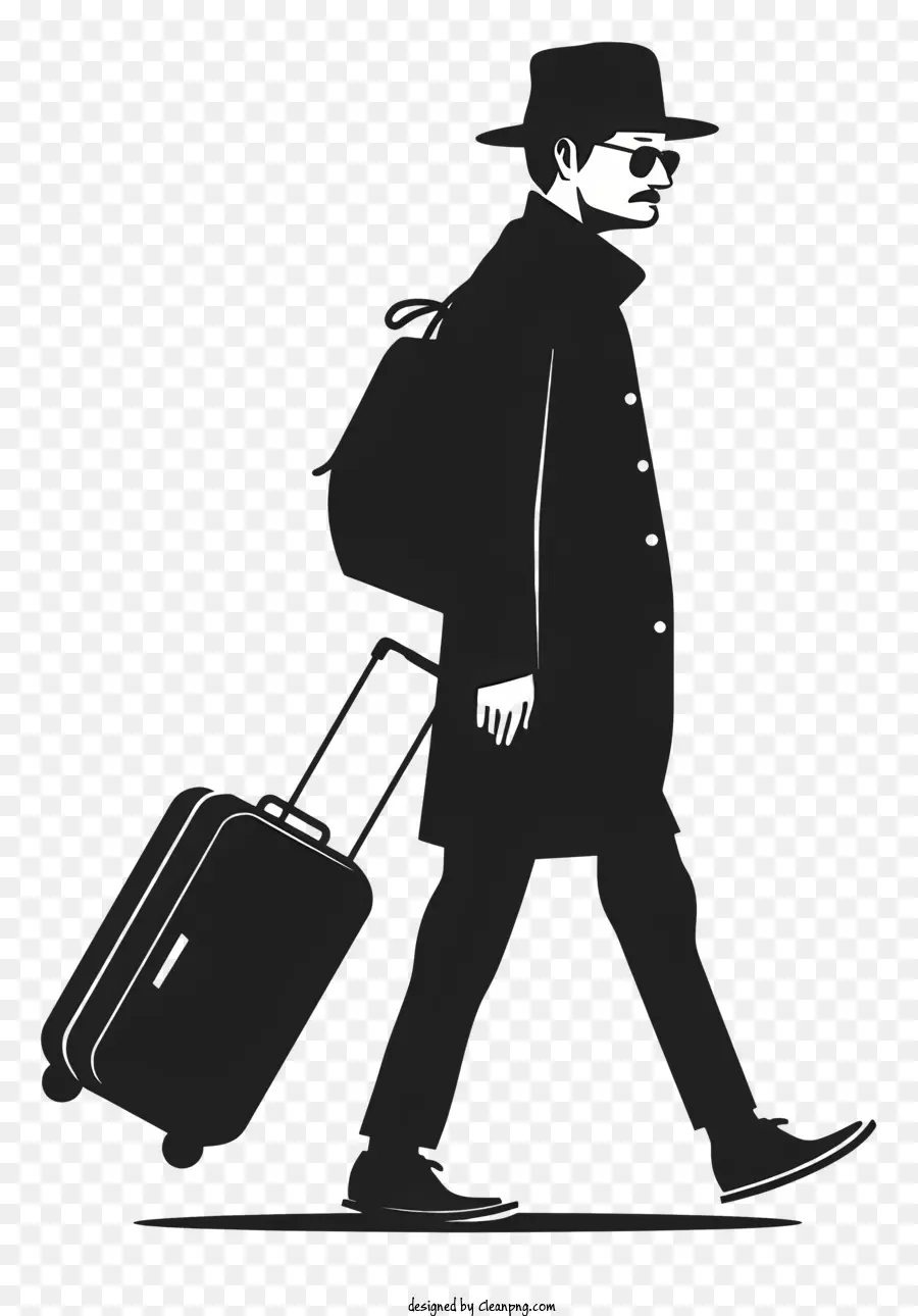 Человек путешествующий чемодан，путешествия PNG