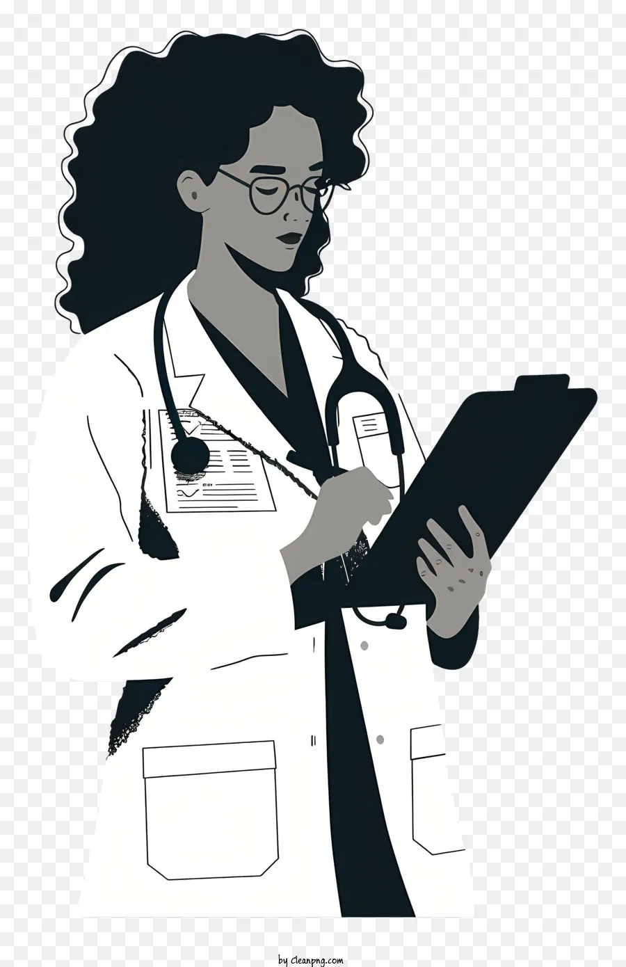 женщина врач，Glasses PNG
