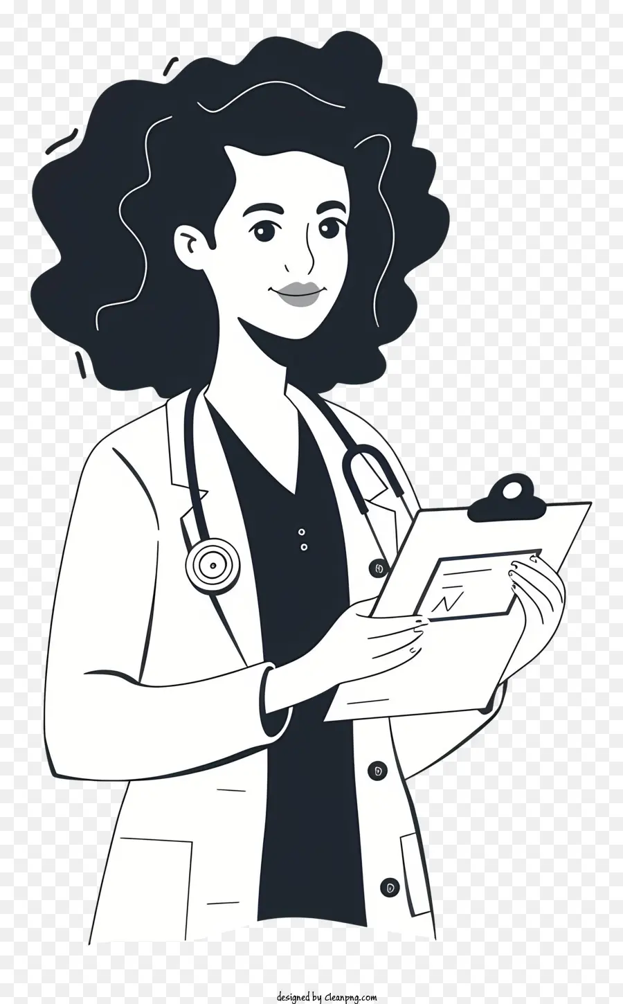 женщина врач，лабораторный халат PNG