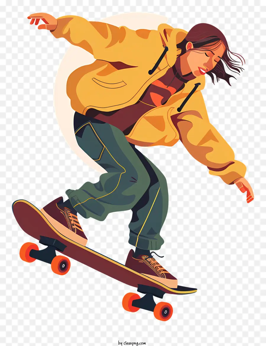 Подросток ездит на скейтборде，Скейтбординг PNG