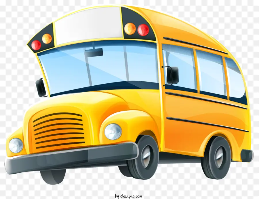 Школьный автобус，желтый автобус PNG