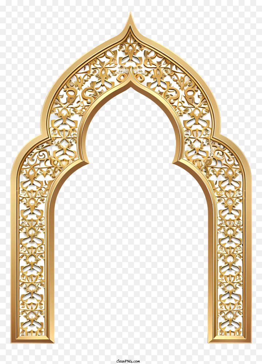 исламские рамки，Золотая арка PNG