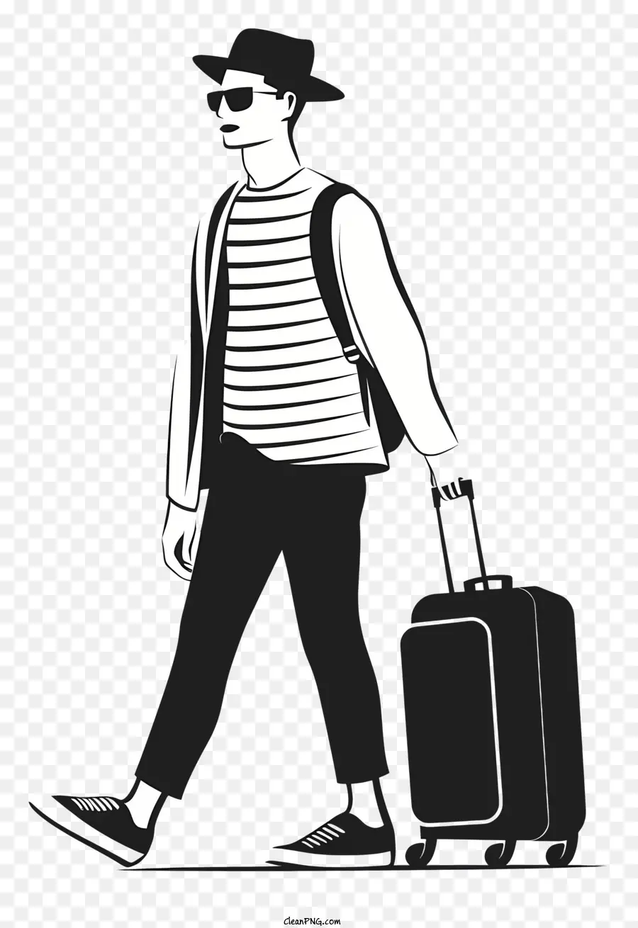 Человек путешествующий чемодан，человек PNG