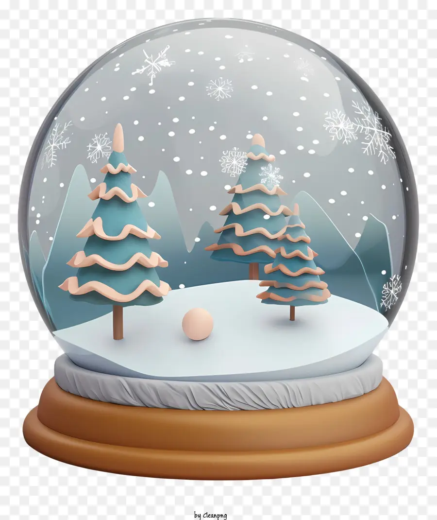 снежный шар，Новогодние елки PNG