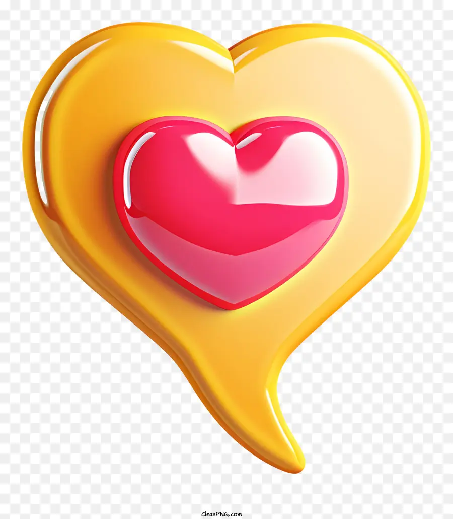 речевой пузырь с иконой сердца，формы сердца PNG