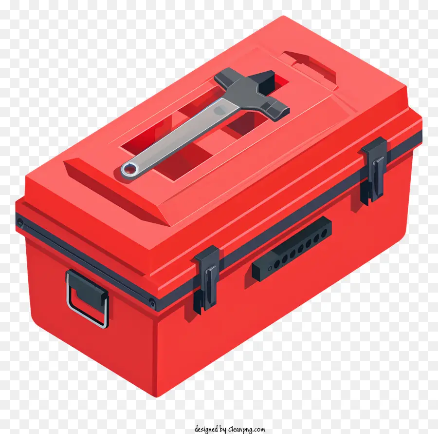 Красный набор инструментов，ящик для инструмента PNG