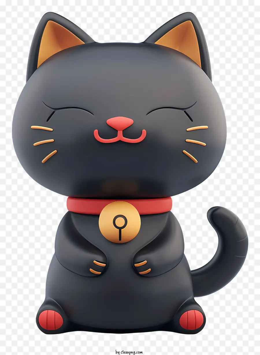 счастливый кот，Черный кот PNG