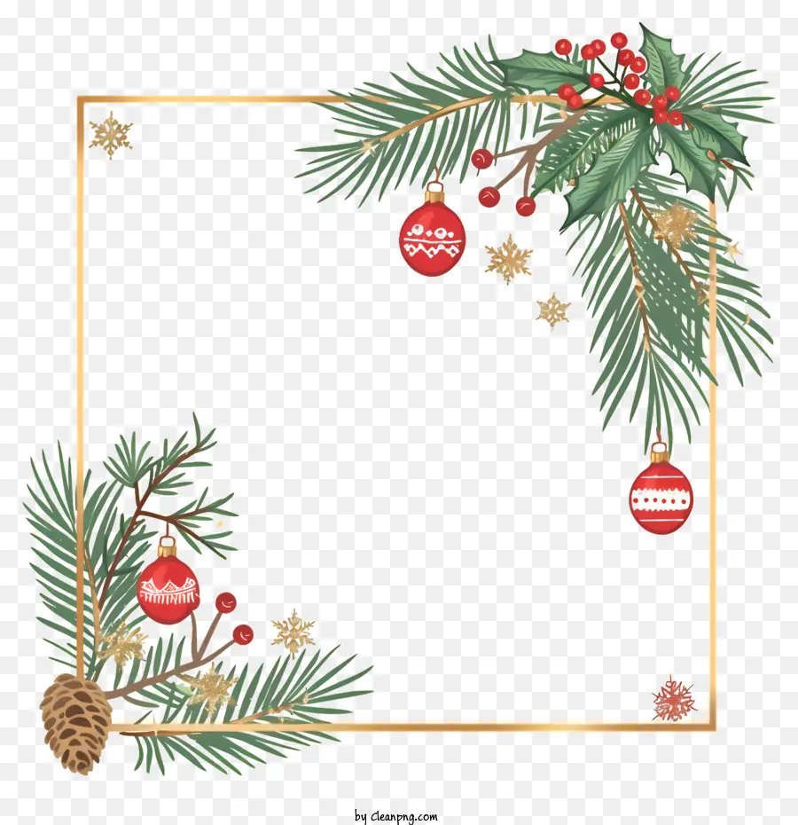 Новогодняя рамка，Christmas Ornaments PNG