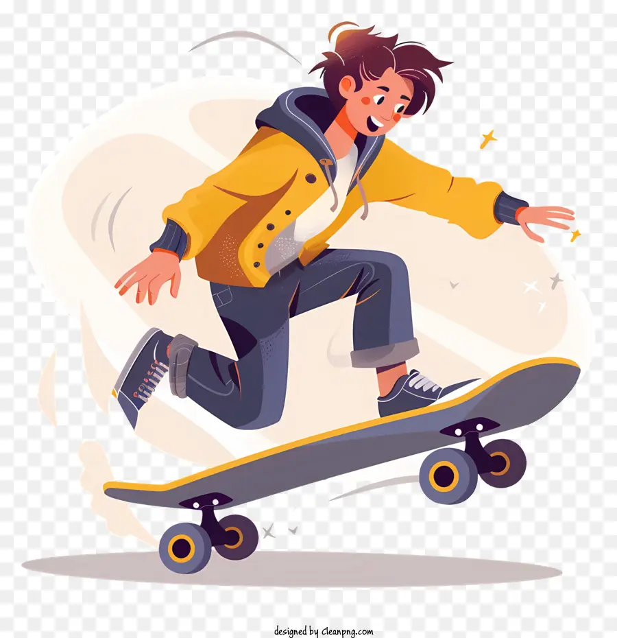Подросток ездит на скейтборде，скейтборд PNG