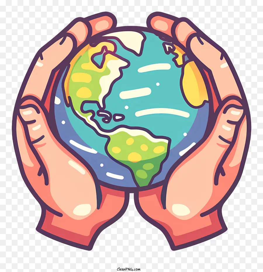 Руки держащие планету Землю，Глобус PNG