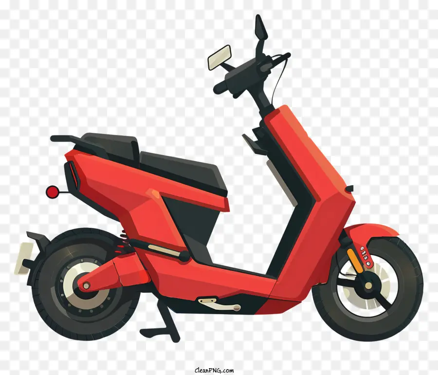 Красный электрический скутер，электрический самокат PNG