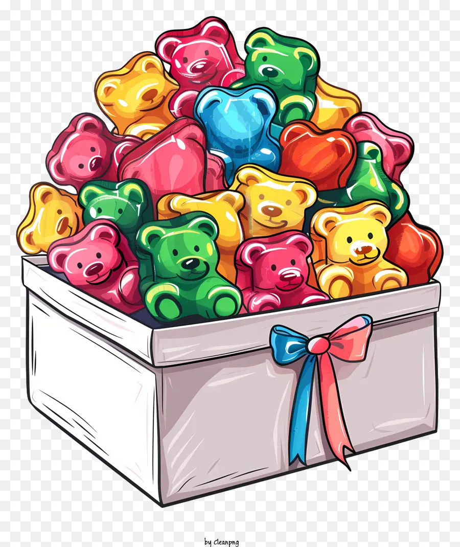 Gummi Bear Day，красочные конфеты PNG
