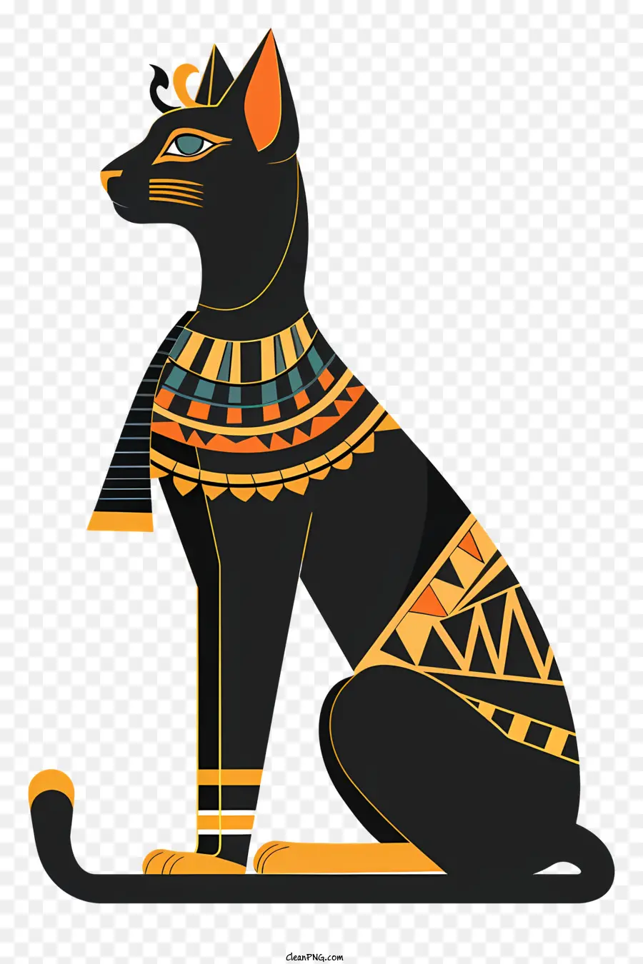Египет Бастет，Черный кот PNG