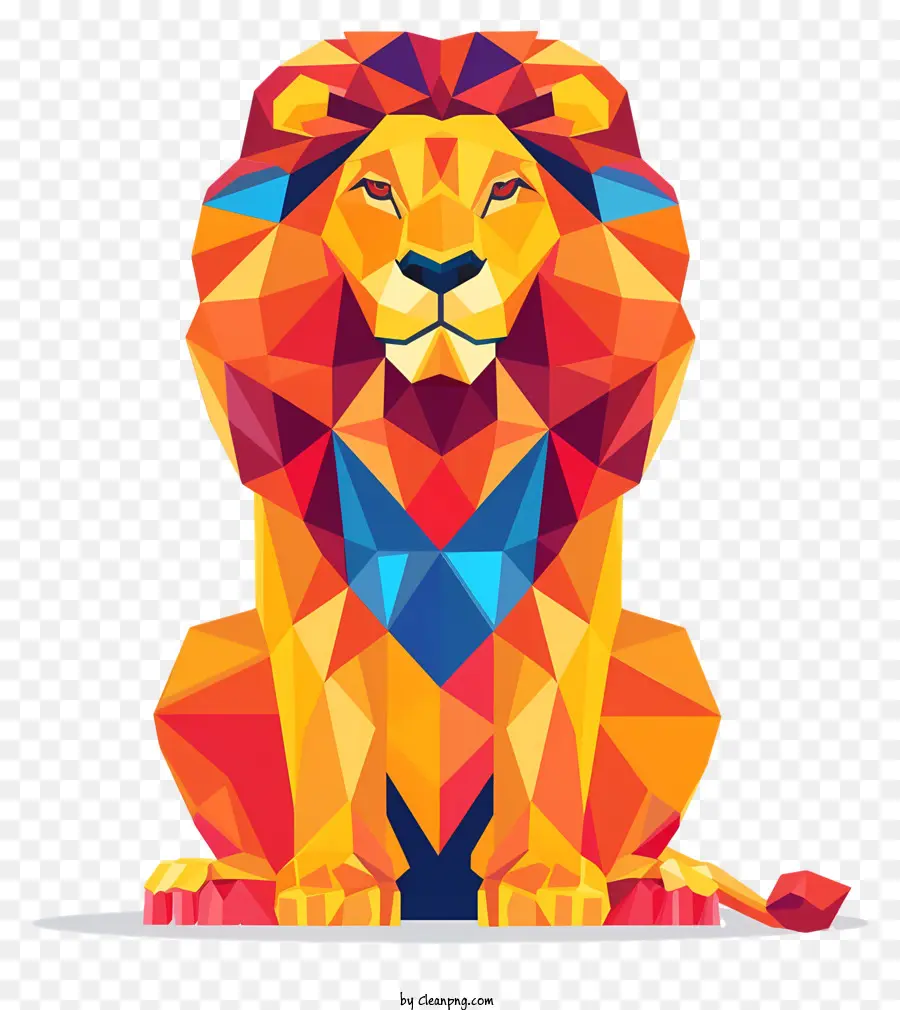 Лев，Геометрический лев PNG