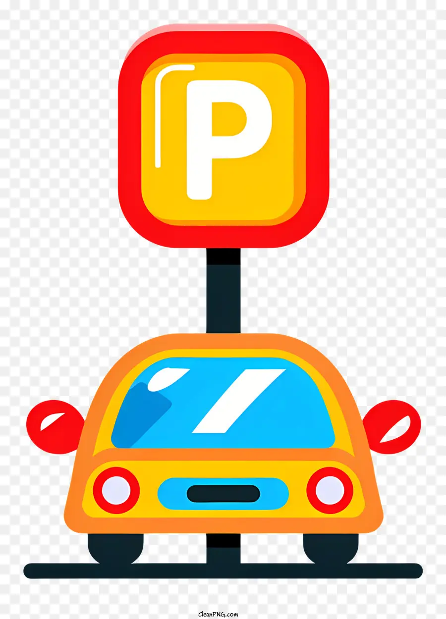 Parking，Желтая машина PNG