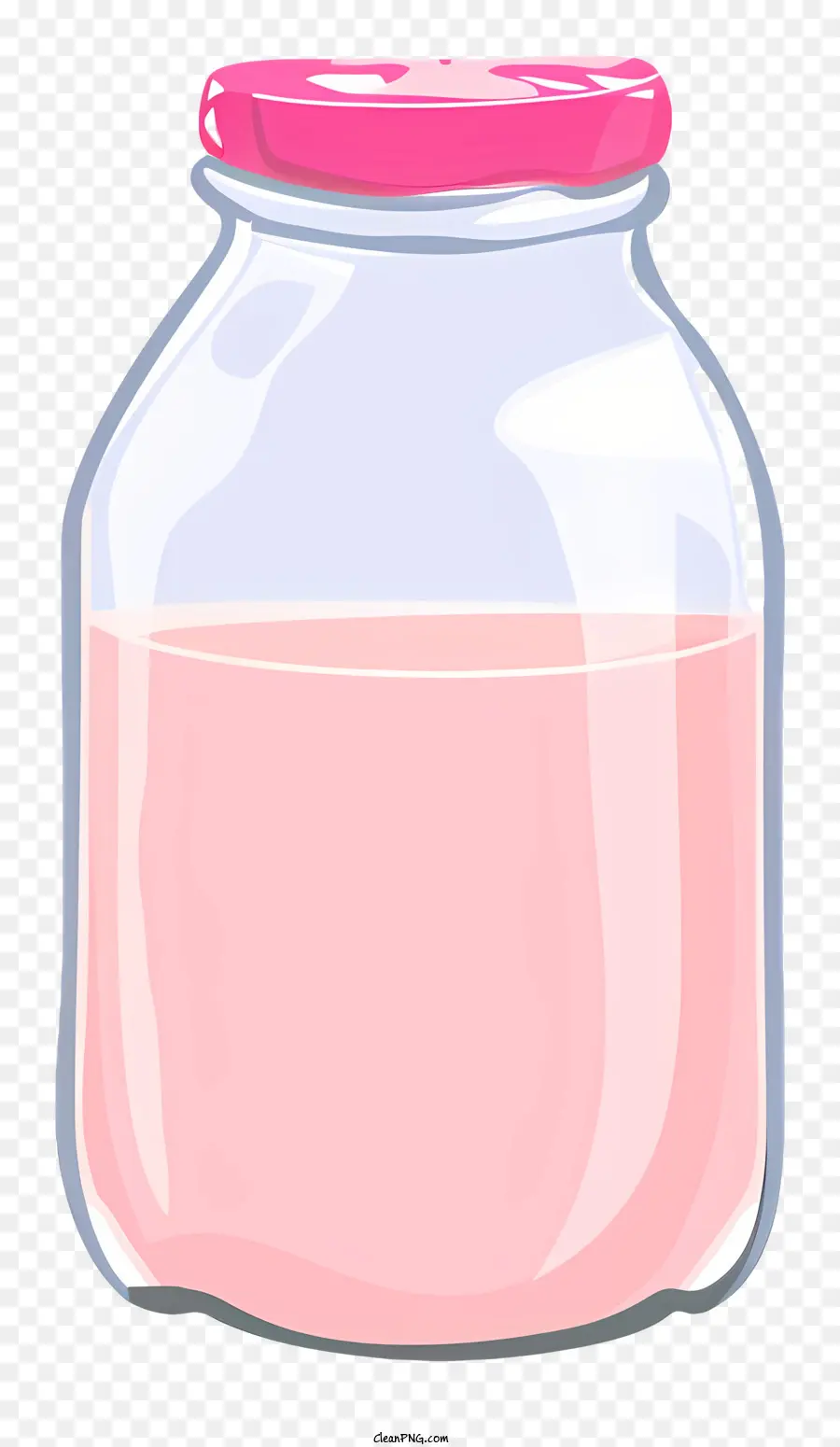 Бутылка молока，розовый напиток PNG