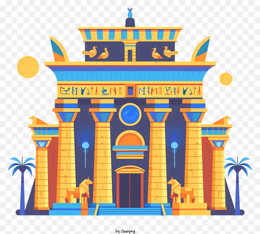 храм Египет，древний храм PNG