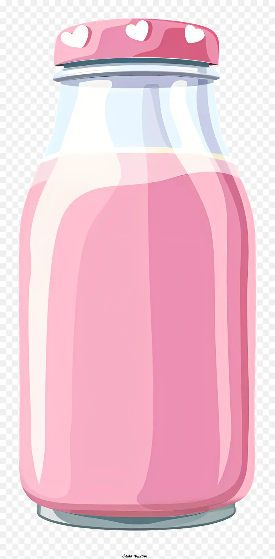 Бутылка молока，клубничное молоко PNG