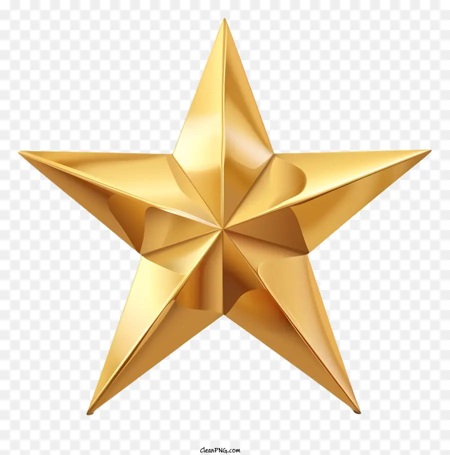 Golden Star，черный фон PNG