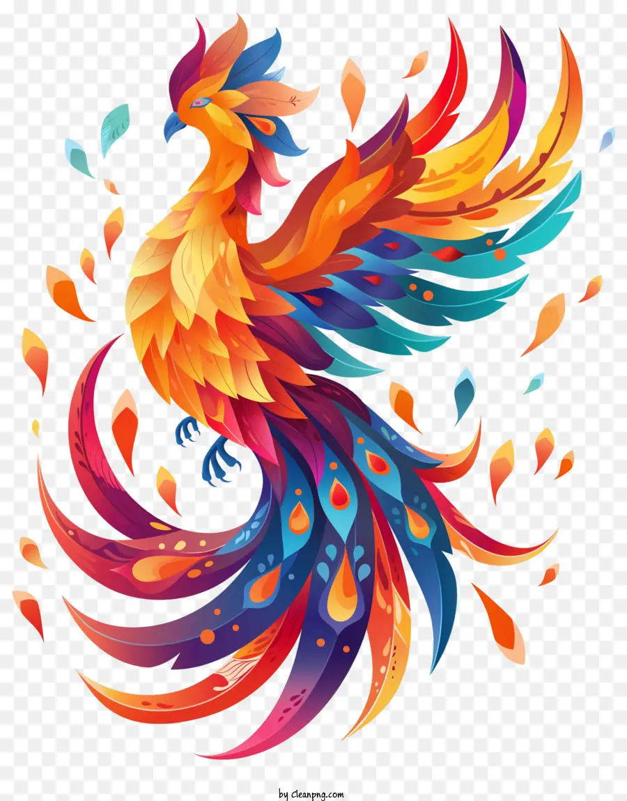 Феникс，красочные птицы PNG