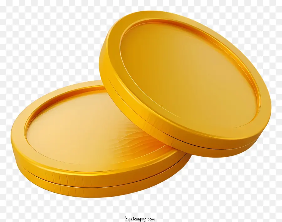 золотая монета，Желтые пластиковые стаканчики PNG