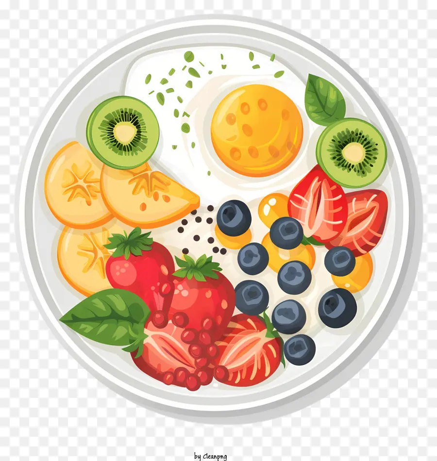 здоровый завтрак，Fruit Plate PNG