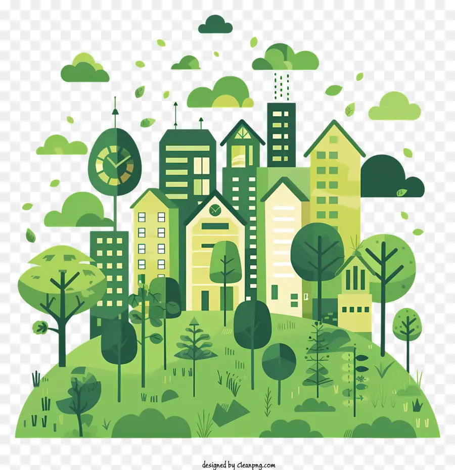 Зеленый Город，экологической устойчивости PNG