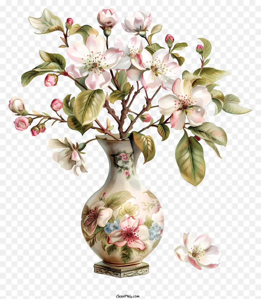 цветы，ваза для цветов PNG