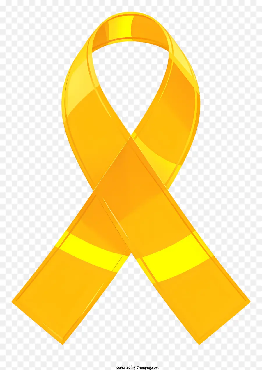 лента осведомленности о раке，желтая лента PNG