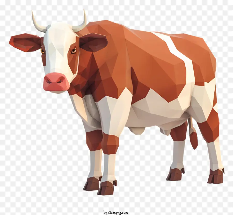 крупный рогатый скот герефордской породы，Низкая поли корова PNG