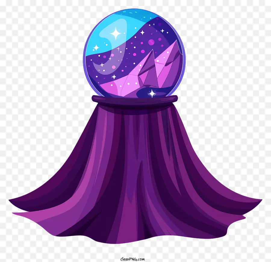 Мистический хрустальный шар，Фиолетовый хрустальный шар PNG