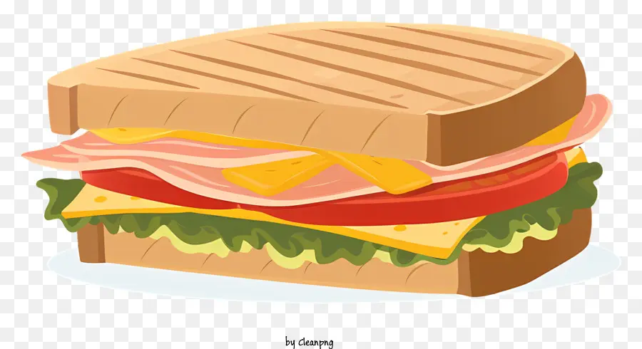 Сэндвич，сэндвич с ветчиной и сыром PNG