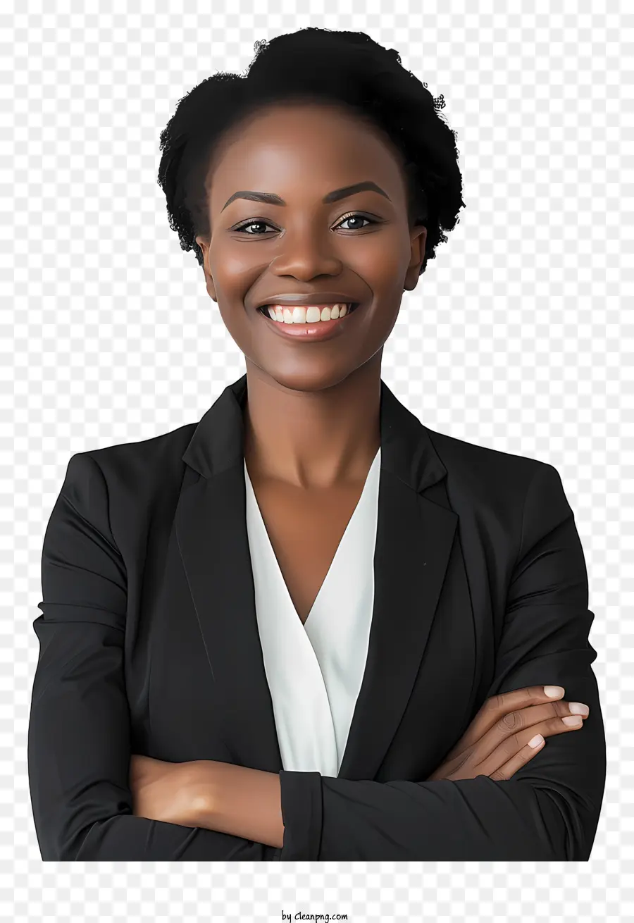 Черная деловая женщина，бизнес профессионал PNG