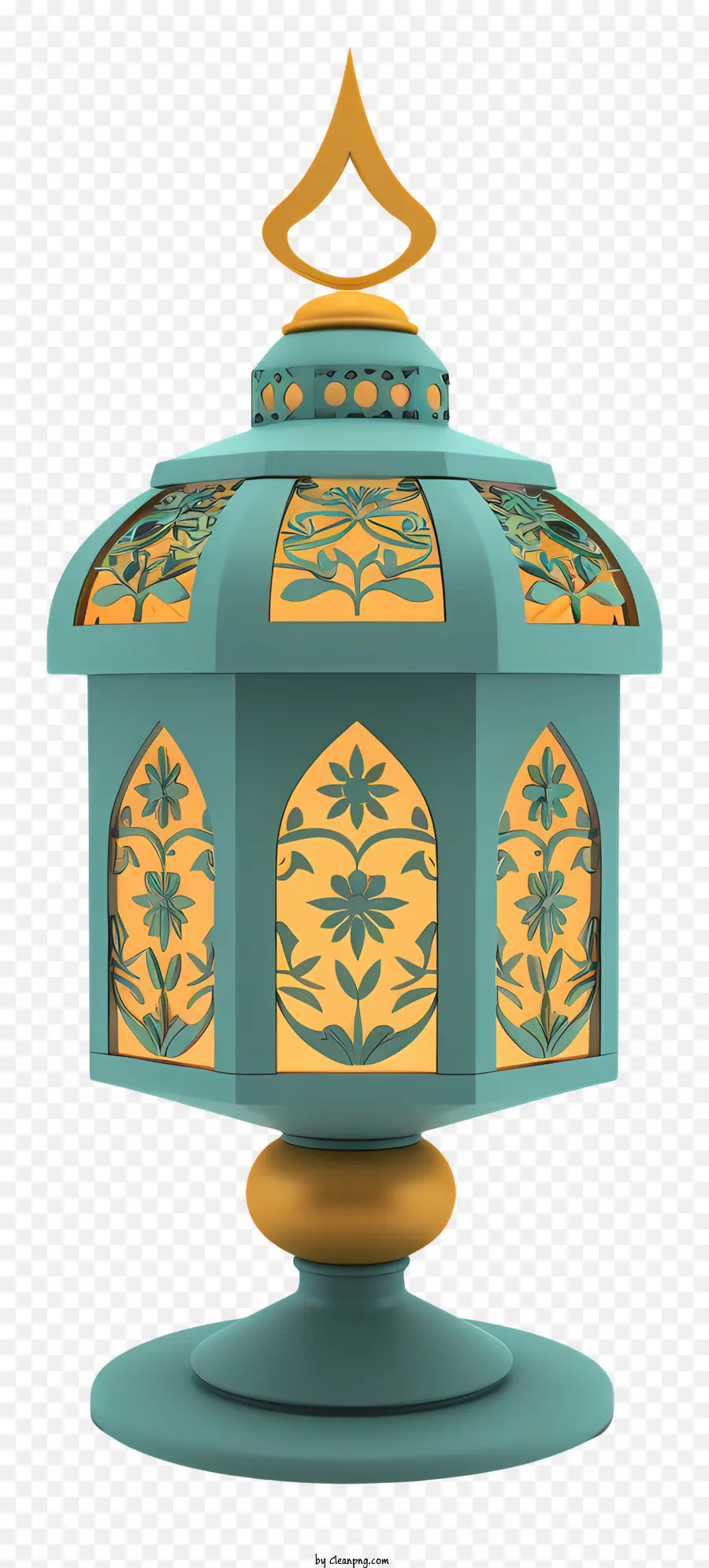 Исламская лампа，зеленый фонарь PNG