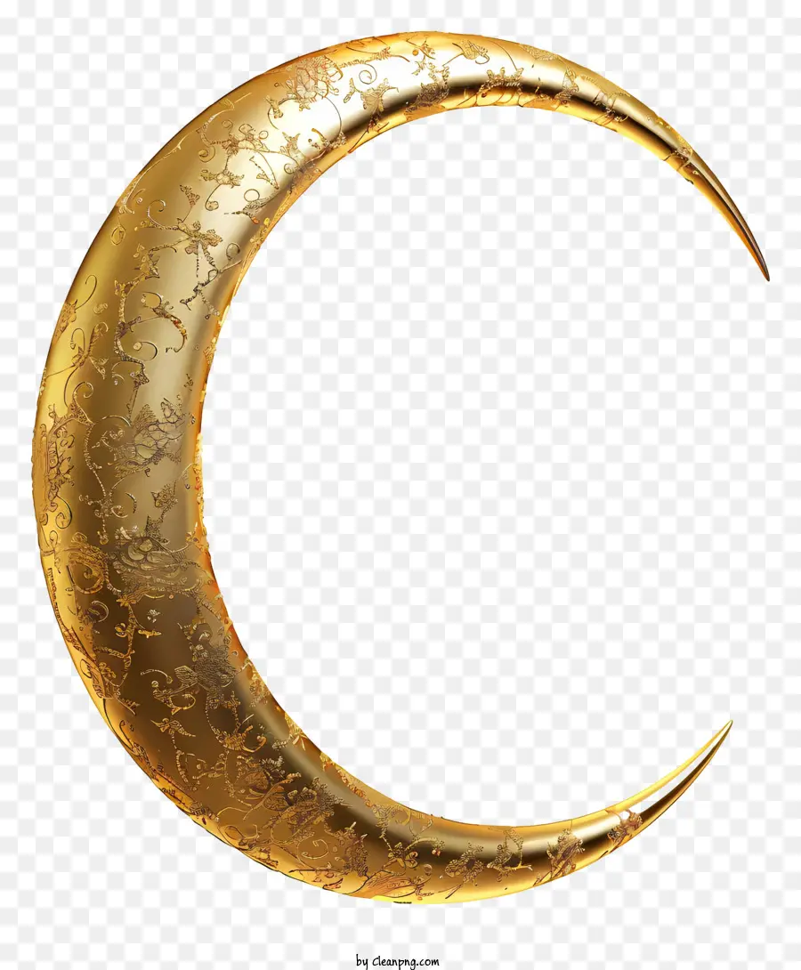 Crescent Moon，Золотой полумесяц объект PNG