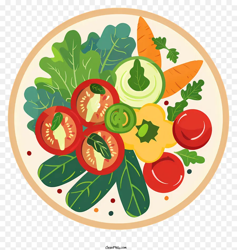 Тарелка с овощами，овощная тарелка PNG