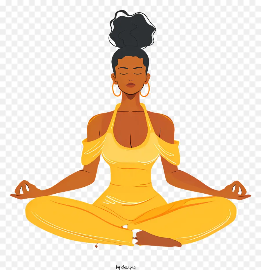 женщина медитирует，Медитация PNG