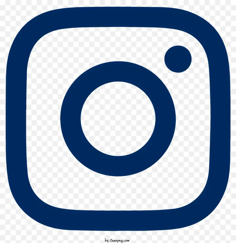 Instagram，синий квадрат PNG