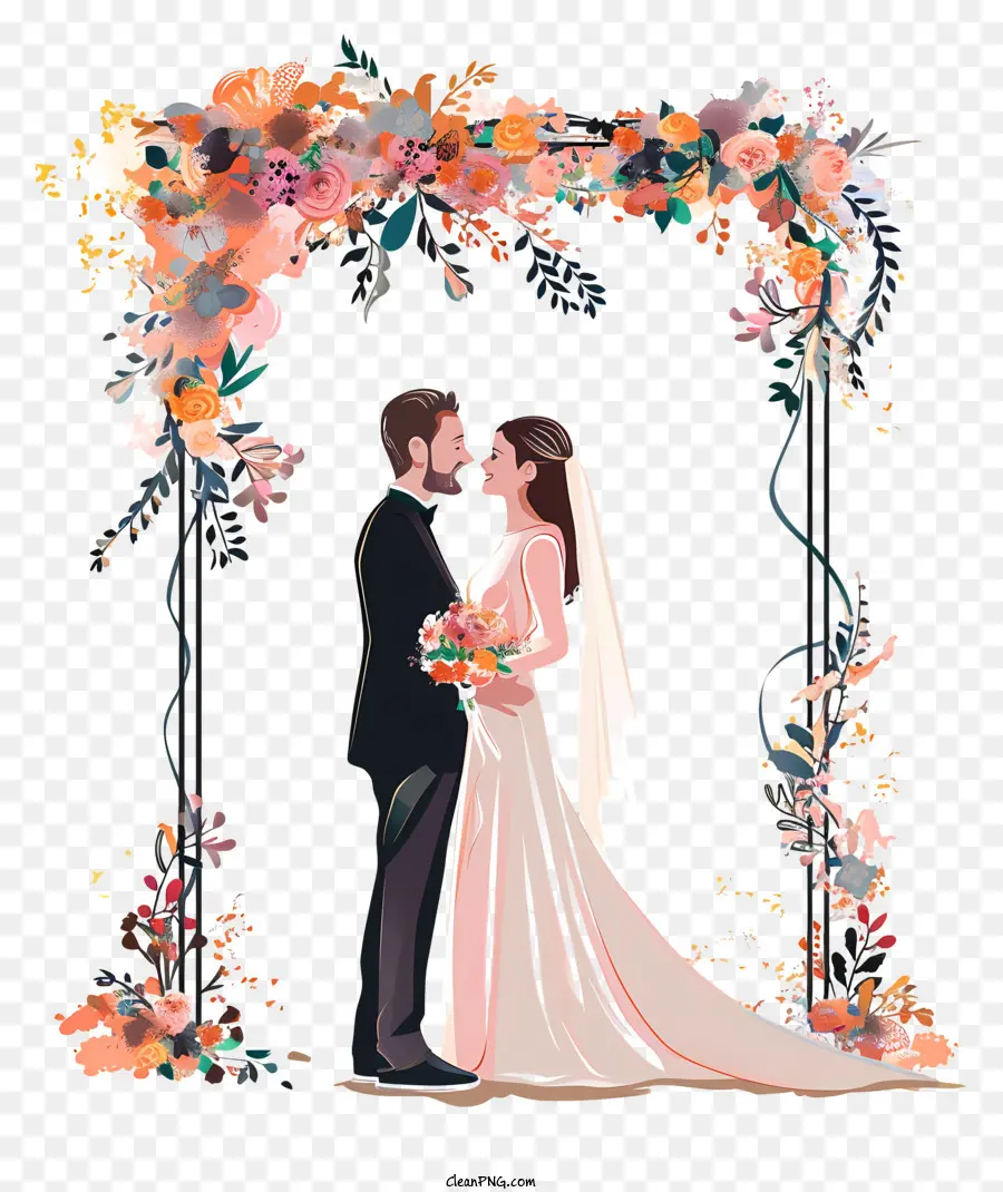 жених и невеста，Свадьба PNG