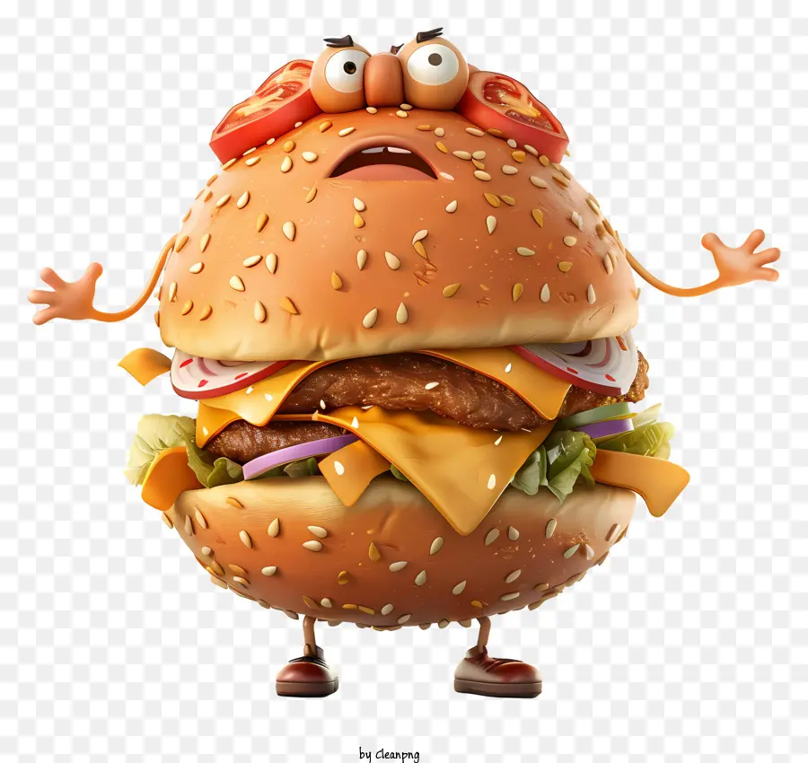 Всемирный день ожирения，Гигантский гамбургер PNG